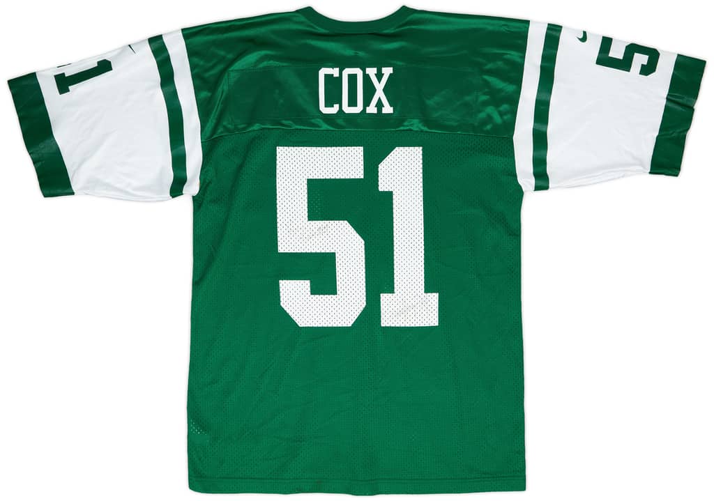 1998-00 New York Jets Cox #51 'Signed' Nike Home Jersey - 8/10 - (L)