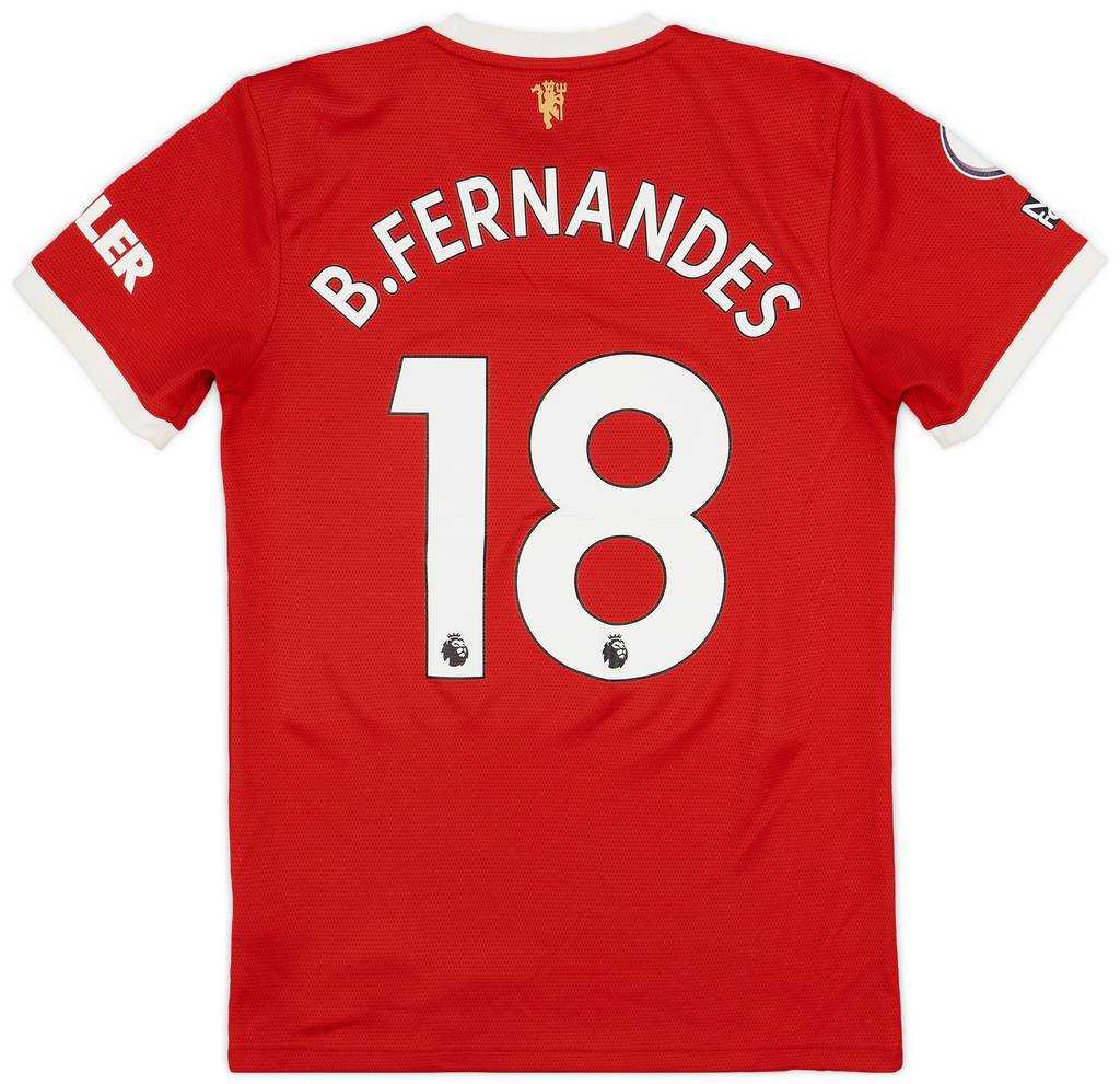 2021-22 Manchester United Home Shirt B.Fernandes #18 - 8/10 - (S)