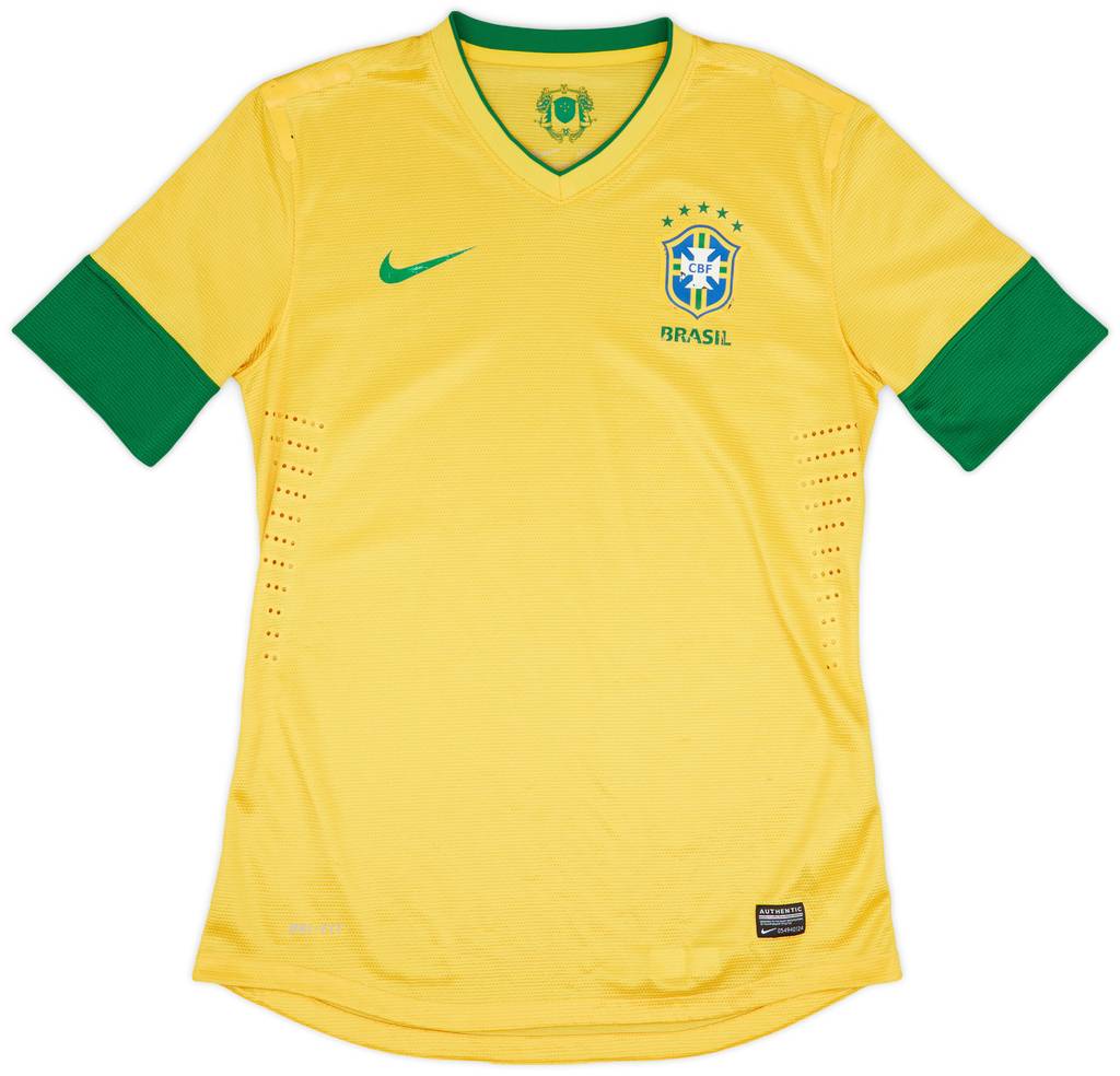 2012-13 Brazil Authentic Home Shirt - 5/10 - (L)