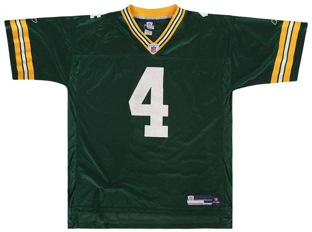 2007 Green Bay Packers Favre #4 Reebok On Field Jersey (Home) XL