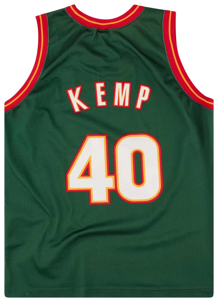 1995-97 Seattle Supersonics Kemp #40 Champion Jersey (Away) L