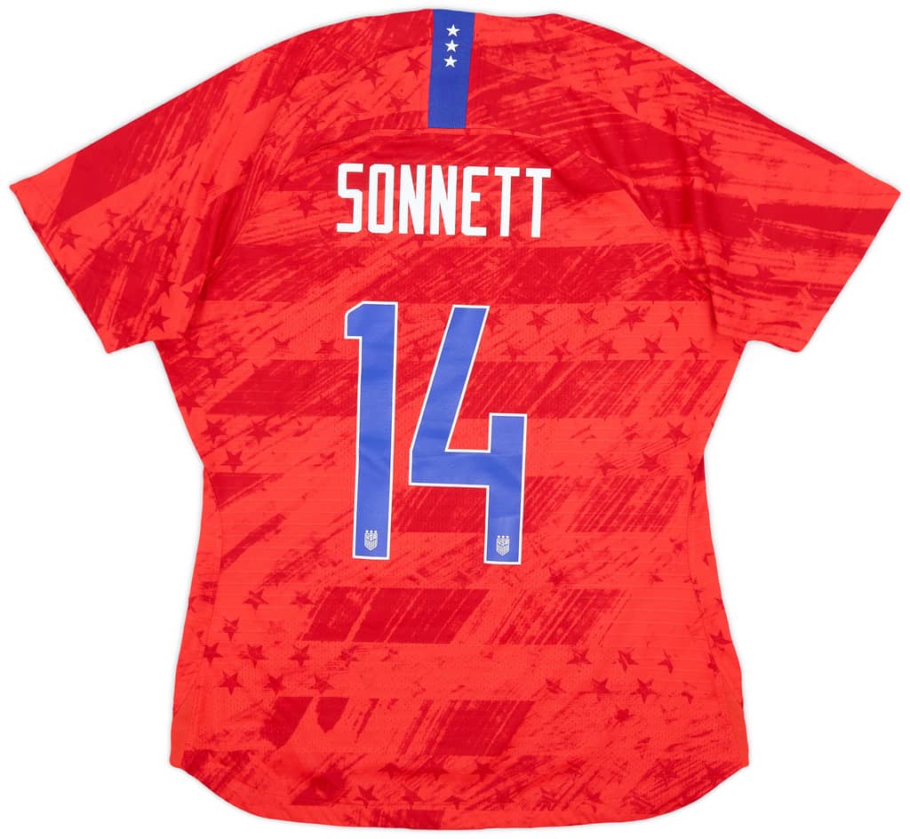 2019 USA Women's Match Issue Away Shirt Sonnett #14