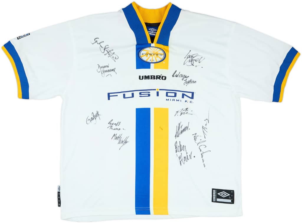 1998-01 Miami Fusion Squad Signed Away Shirt - 7/10 - (L)