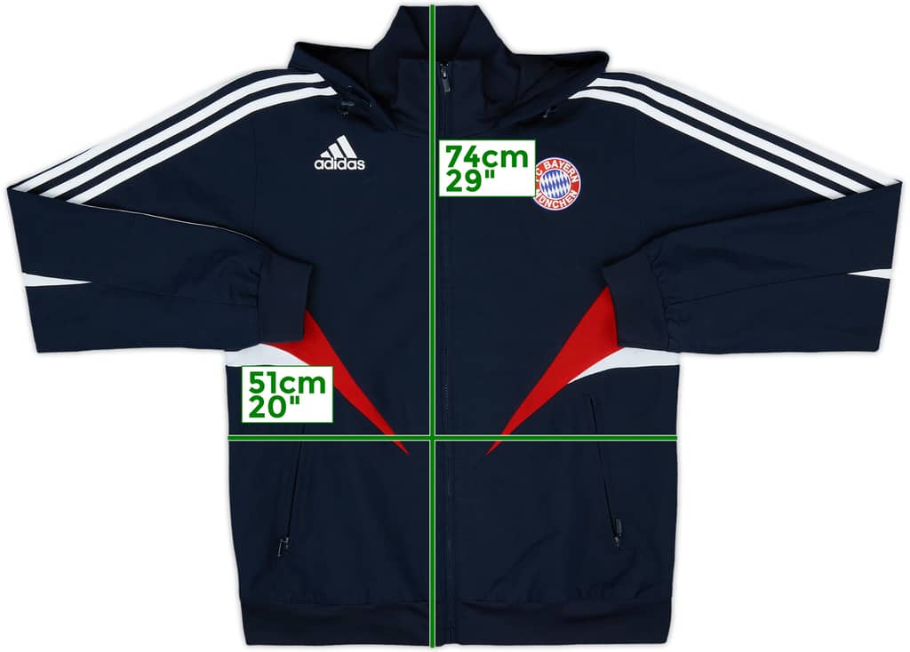 2008-09 Bayern Munich adidas Hooded Rain Jacket - 8/10 - (S)