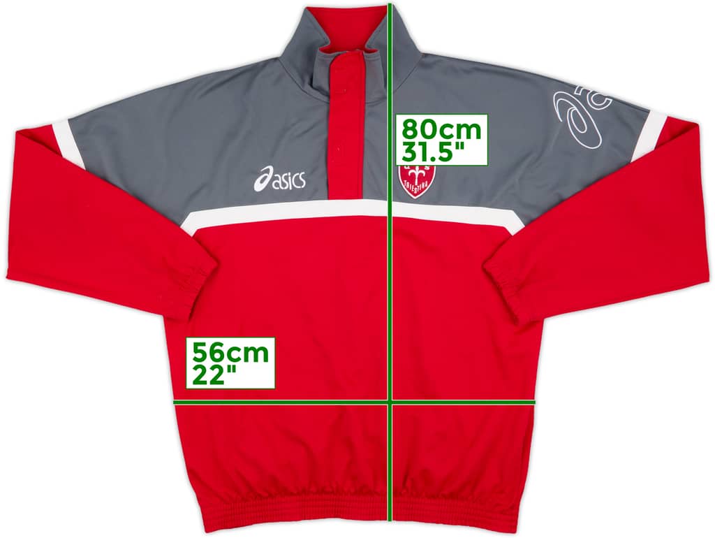2005-06 Triestina Asics 1/4 Zip Drill Top - 9/10 - (L)