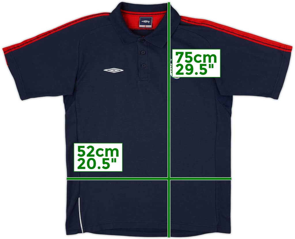 2002-04 England Umbro Polo Shirt - 8/10 - (M)