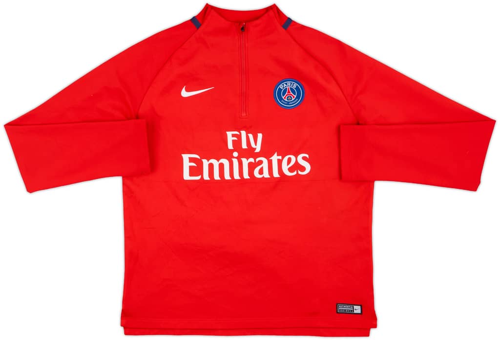 2016-17 Paris Saint-Germain Nike 1/4 Zip Drill Top - 8/10 - (XL.Boys)