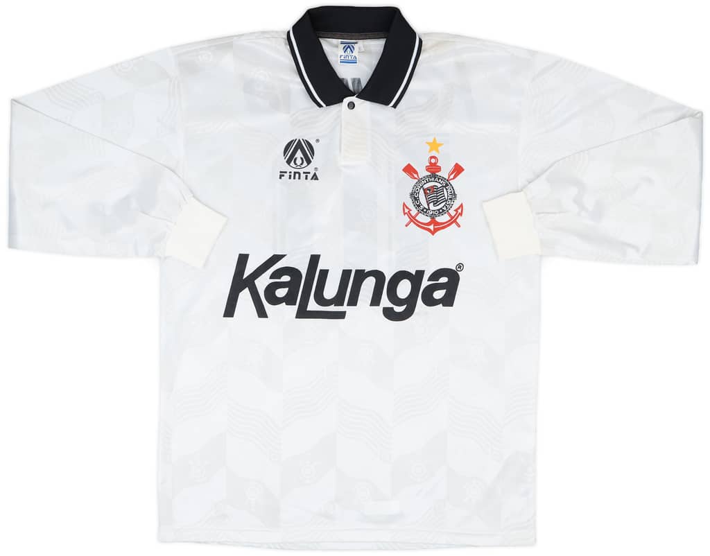 1992-94 Corinthians Home L/S Shirt #10 - 7/10 - (XL/XXL)
