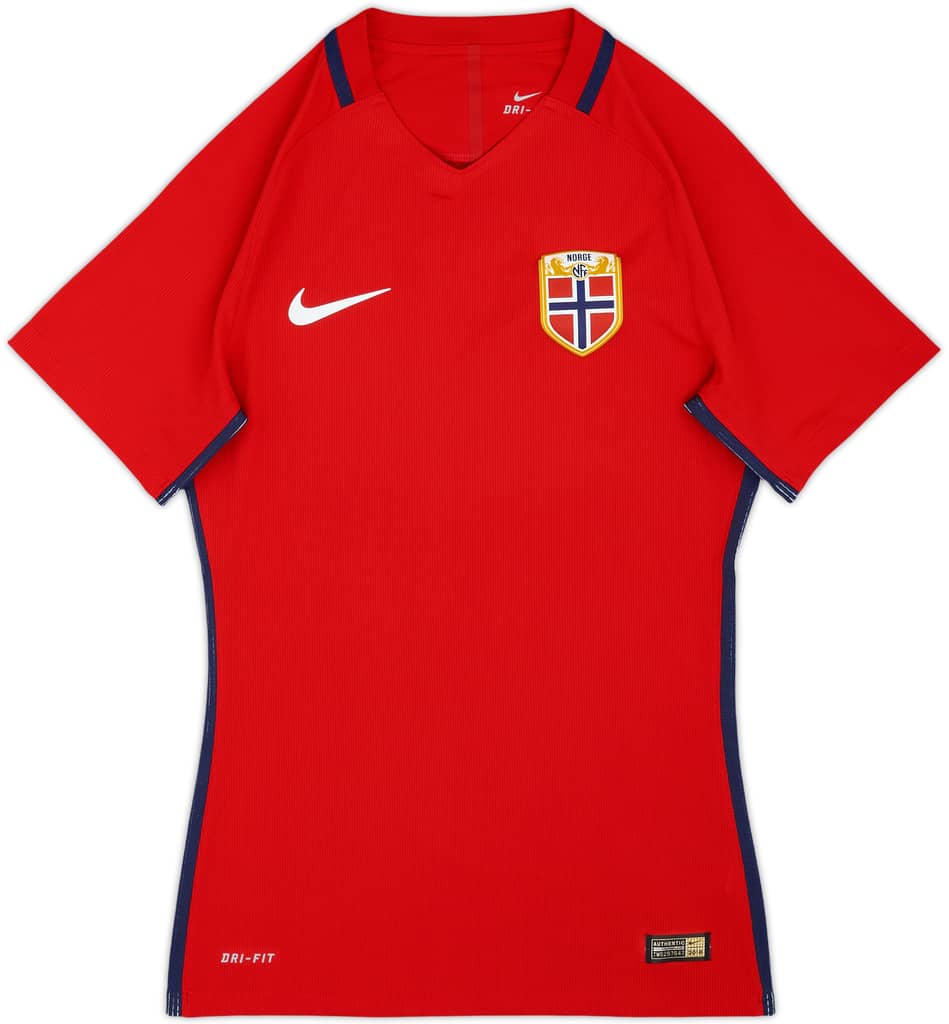 Camiseta auténtica de local de Noruega 2016-18 - 8/10 - (S)