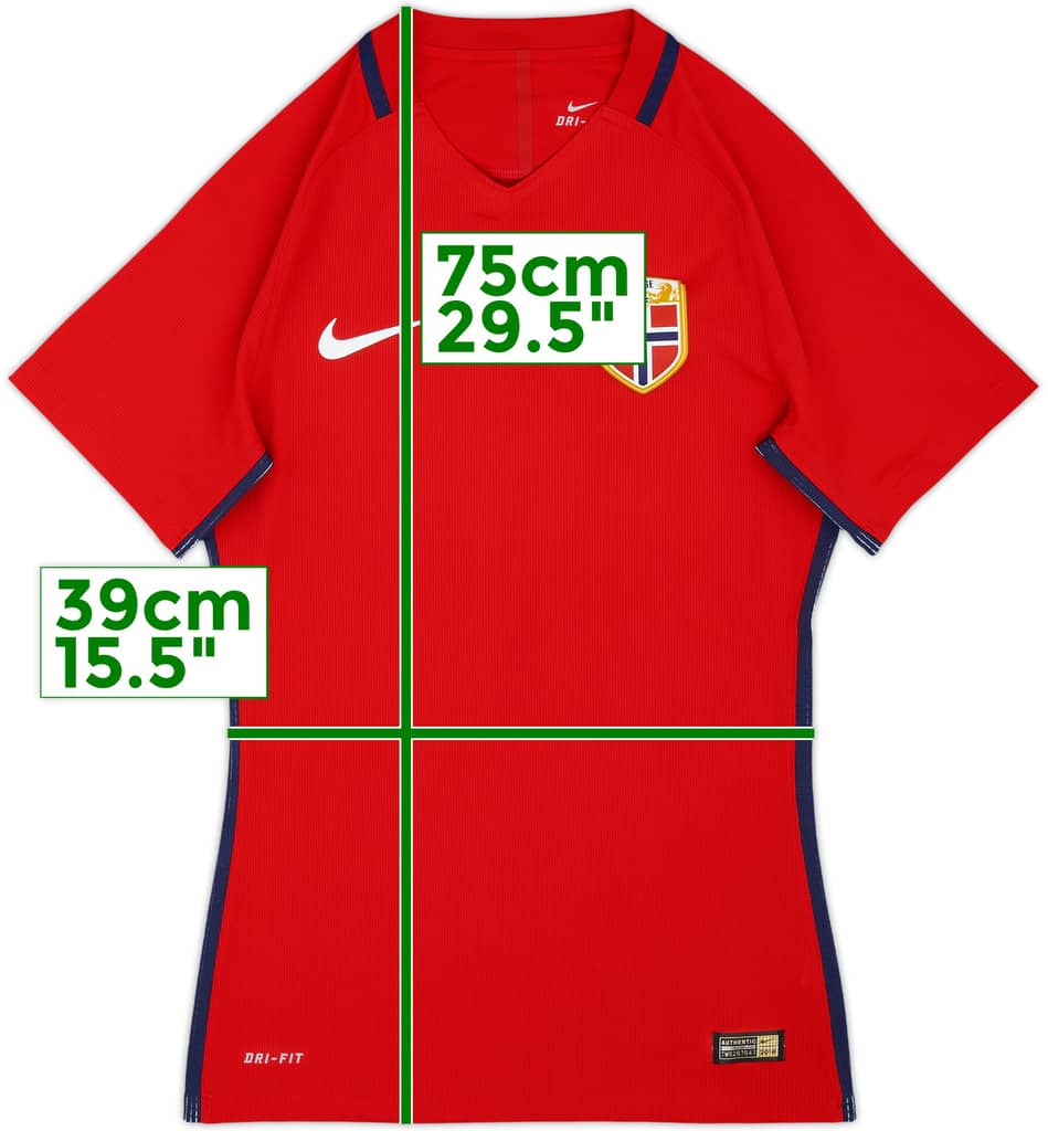 Camiseta auténtica de local de Noruega 2016-18 - 8/10 - (S)