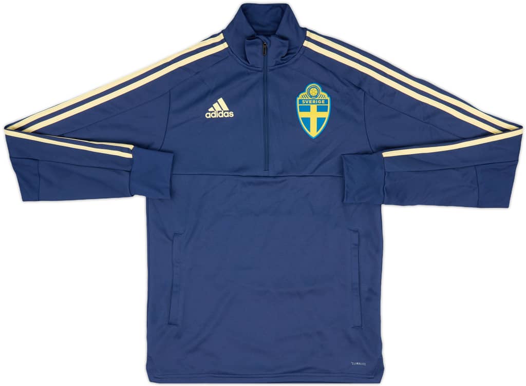 2017-18 Sweden adidas 1/4 Zip Training Top - 9/10 - (XS)