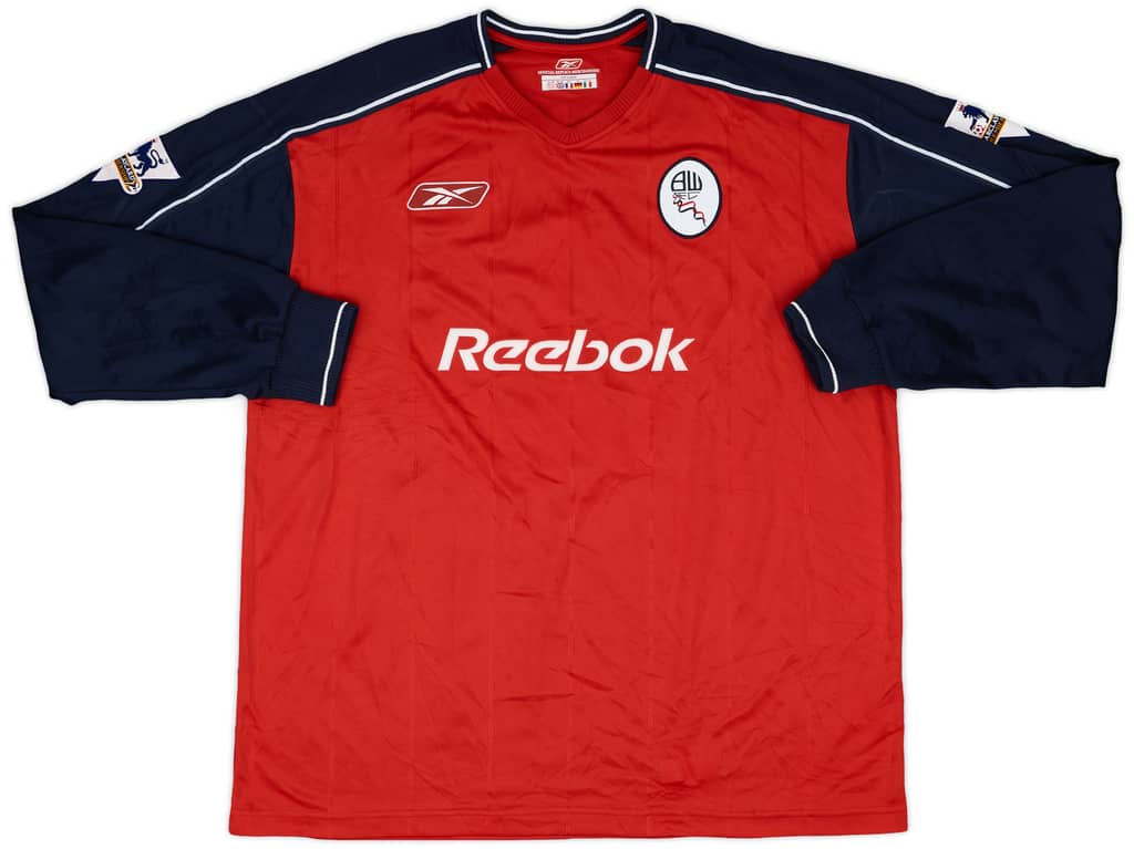 2003-04 Bolton Match Issue Away L/S Shirt Barness #2