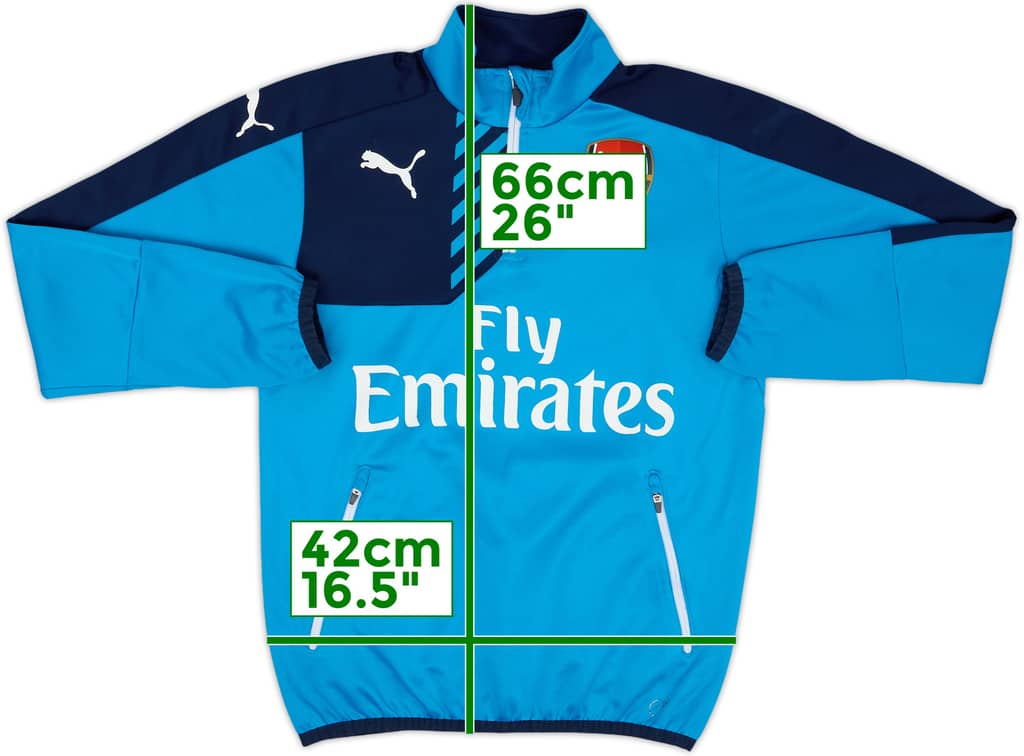 2015-16 Arsenal Puma 1/4 Zip Drill Top - 5/10 - (XL.Boys)