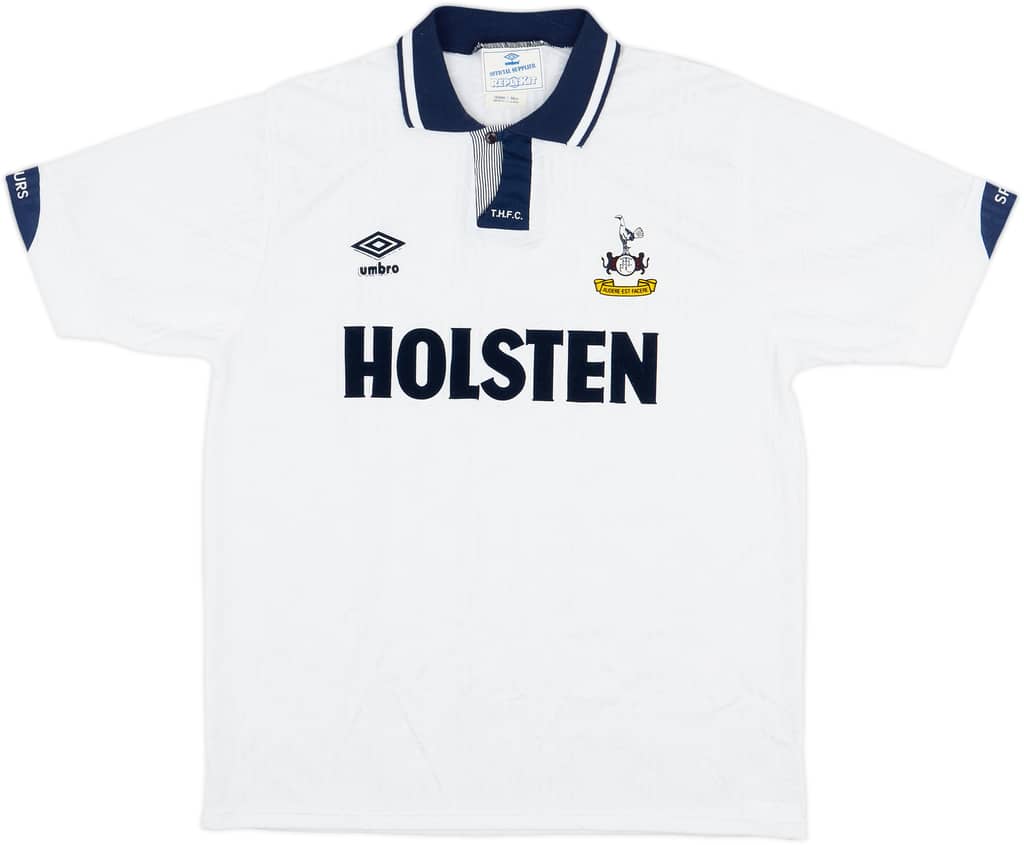 1991-93 Tottenham Home Shirt - 6/10 - (L)