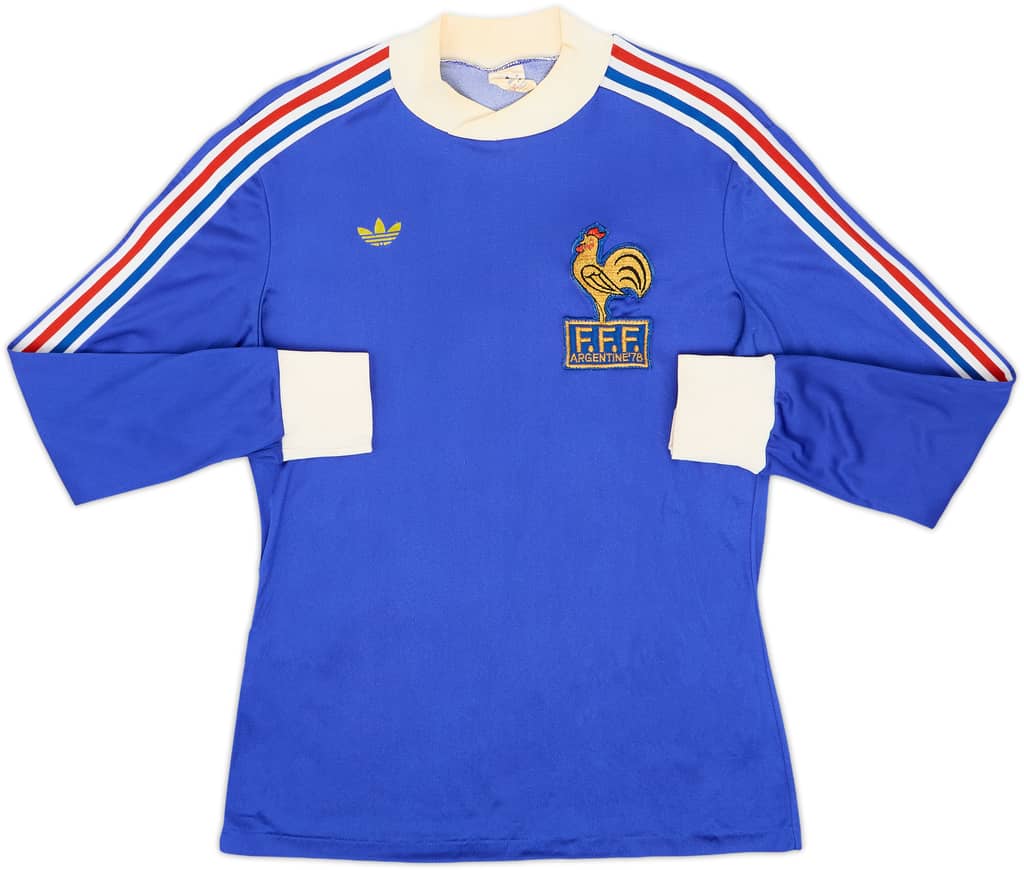 1978-80 France World Cup Home L/S Shirt - 8/10 - (S)