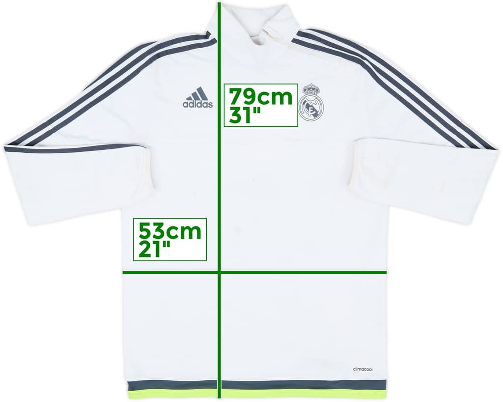 2015-16 Real Madrid adidas 1/4 Zip Drill Top - 5/10 - (M)