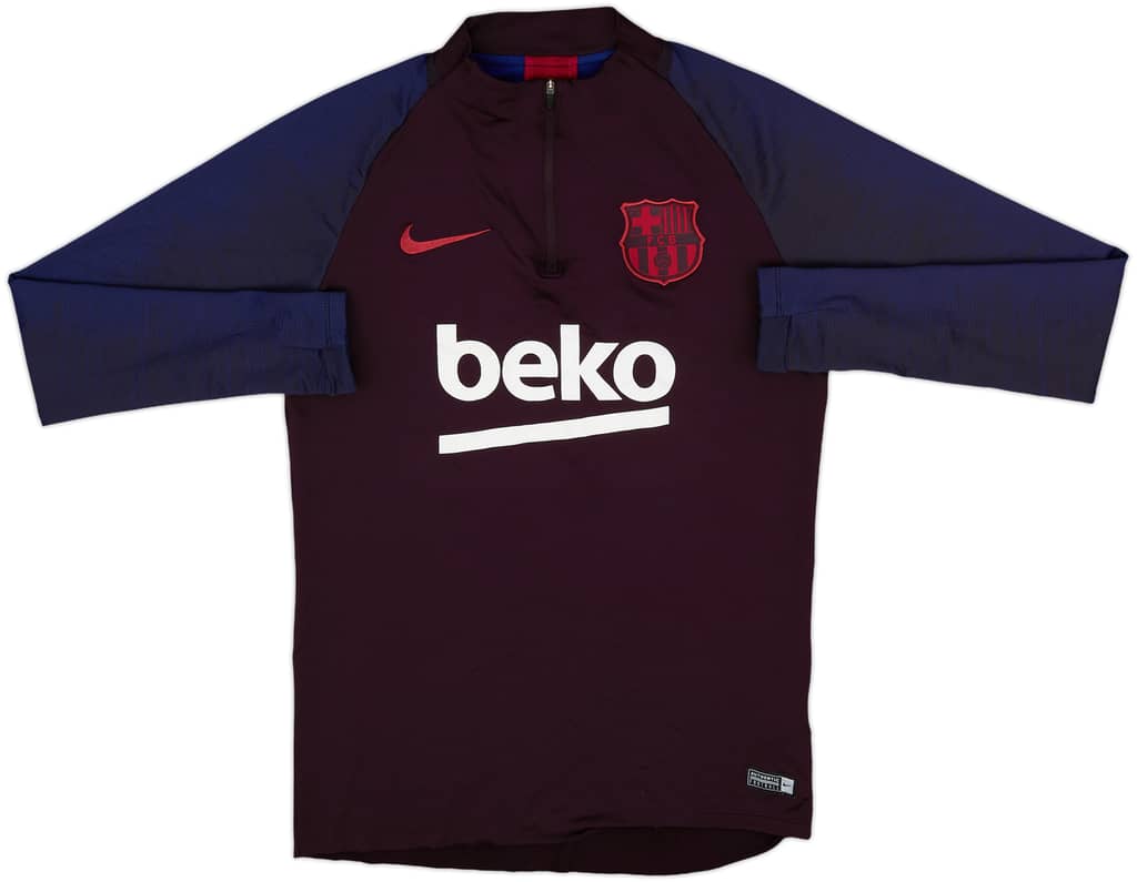 2019-20 Barcelona Nike 1/4 Zip Drill Top - 4/10 - (S)