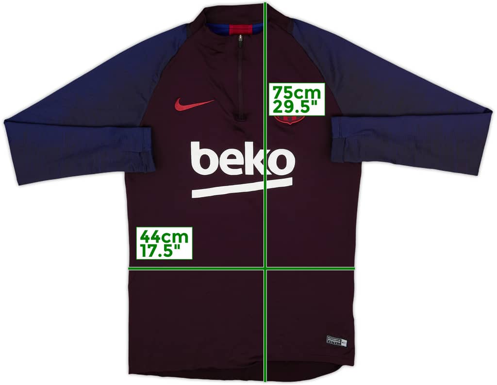 2019-20 Barcelona Nike 1/4 Zip Drill Top - 4/10 - (S)