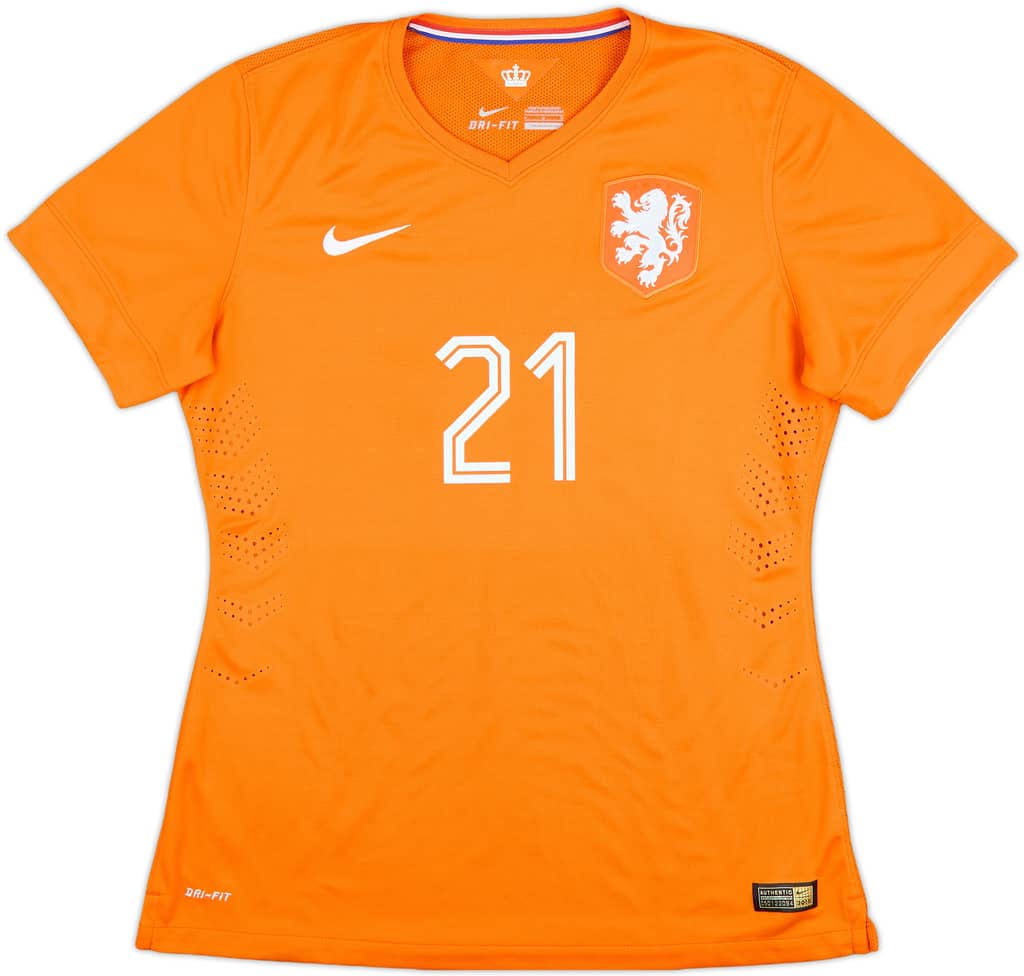 2014-15 Netherlands Women Match Issue Home Shirt #21