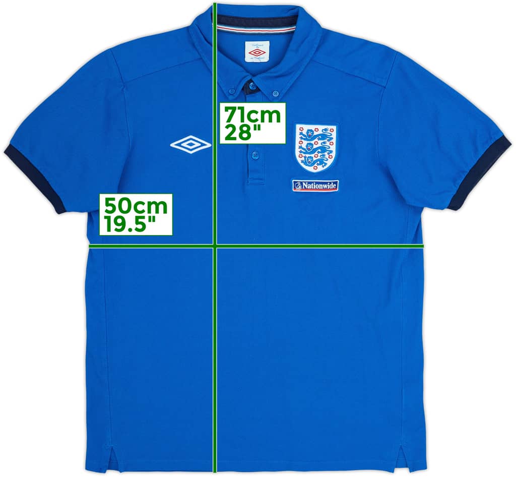 2010-12 England Umbro Polo Shirt - 9/10 - (L)