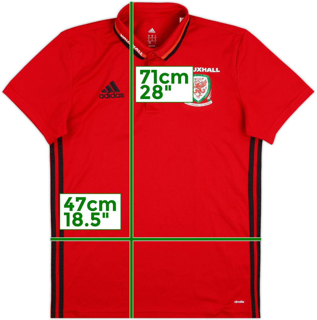 2016-17 Wales adidas Polo Shirt - 9/10 - (M)