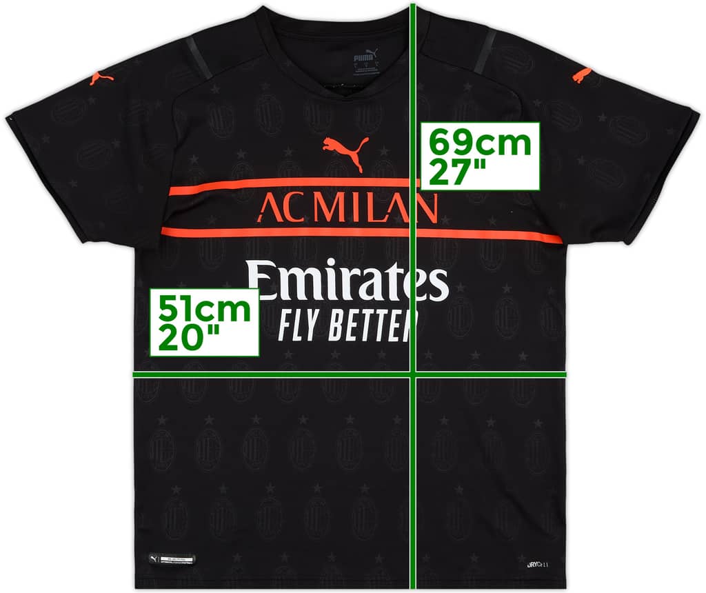 2021-22 AC Milan Third Shirt - 8/10 - (L)