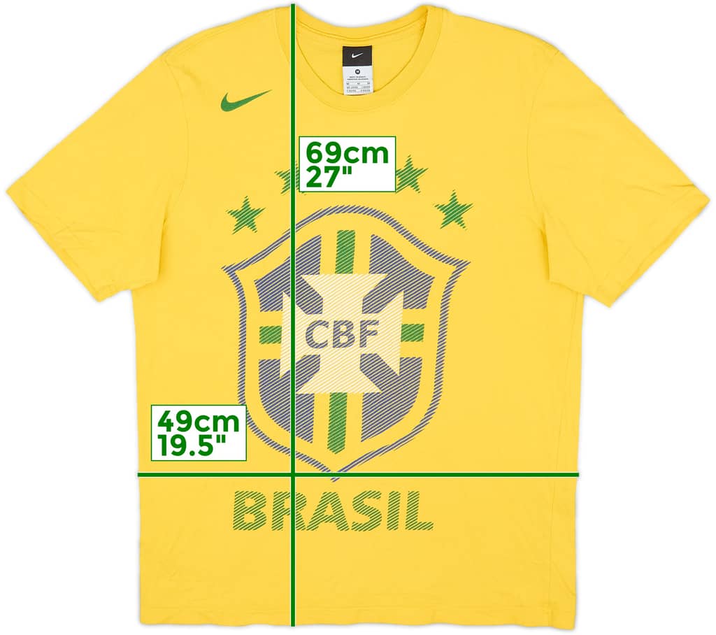 2010-11 Brazil Nike Graphic Tee - 8/10 - (M)