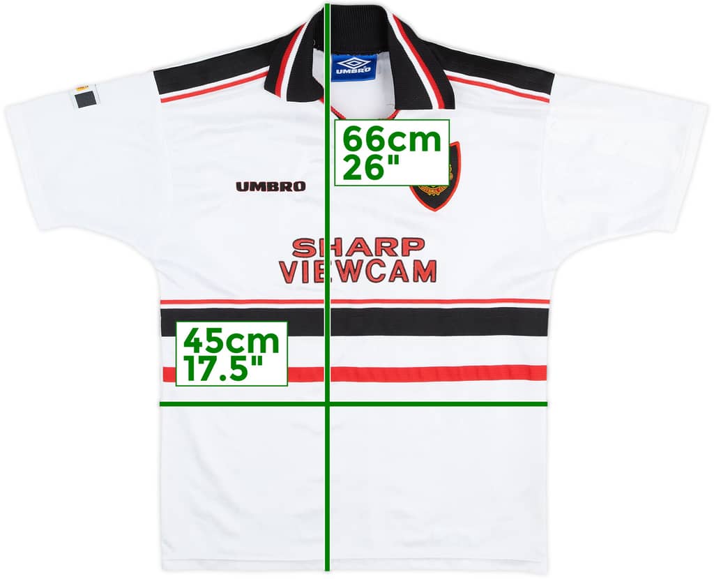 Camiseta de visitante del Manchester United 1996-97 - 8/10 - (12-13 Años)