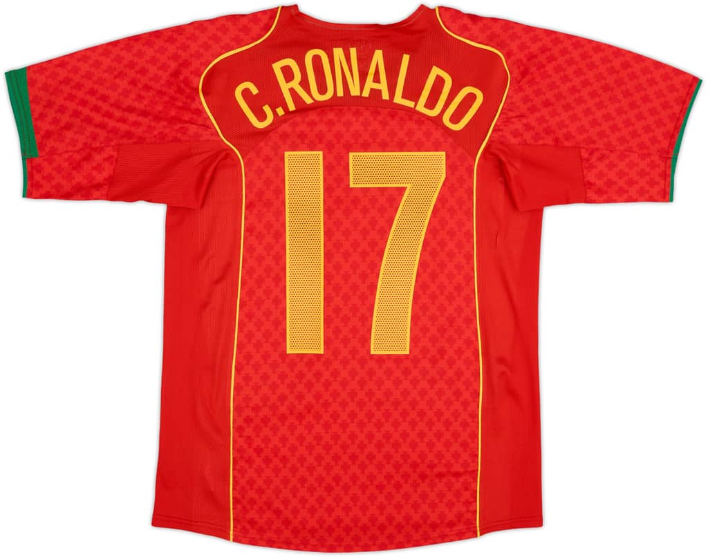 2004-06 Portugal Home Shirt C.Ronaldo #17 - 9/10 - (XL.Boys)