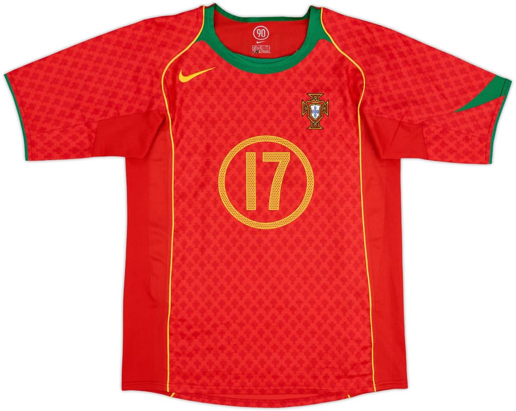 2004-06 Portugal Home Shirt C.Ronaldo #17 - 9/10 - (XL.Boys)