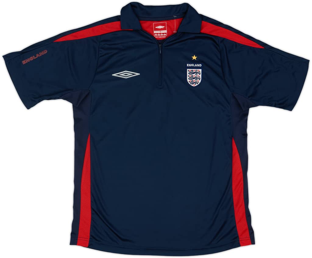 2003-04 England Umbro 1/4 Zip Polo Shirt - 8/10 - (M)