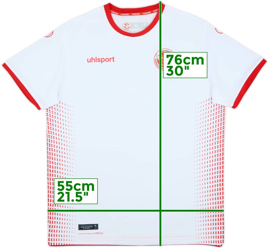 2018-19 Tunisia Home Shirt - 8/10 - (XL)