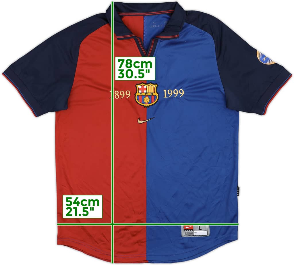2013-14 Barcelona Nike Retro 1999-00 Centenary Home Shirt - 8/10 - (L)