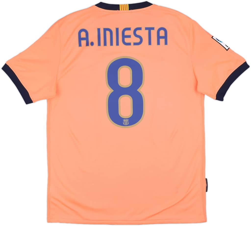 2009-10 Barcelona Away Shirt A.Iniesta #8 - 9/10 - (L)