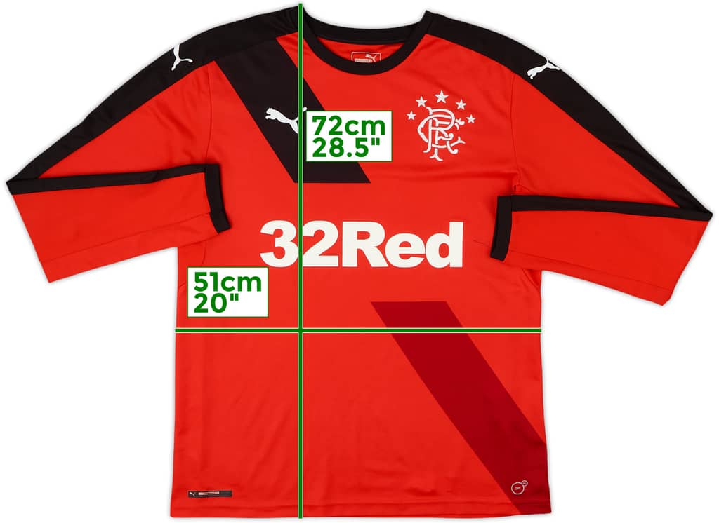 2015-16 Rangers Away L/S Shirt - 9/10 - (M)