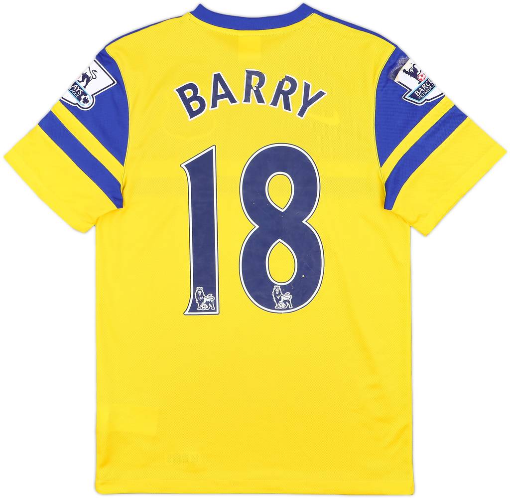 2013-14 Everton Away Shirt Barry #18 - 4/10 - (S)