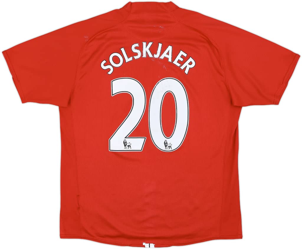 2007-09 Manchester United Home Shirt Solskjaer #20 - 5/10 - (L)