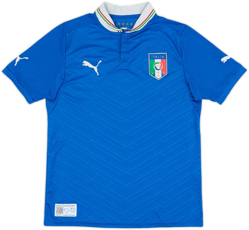 2012-13 Italy Home Shirt - 5/10 - (L.Boys)