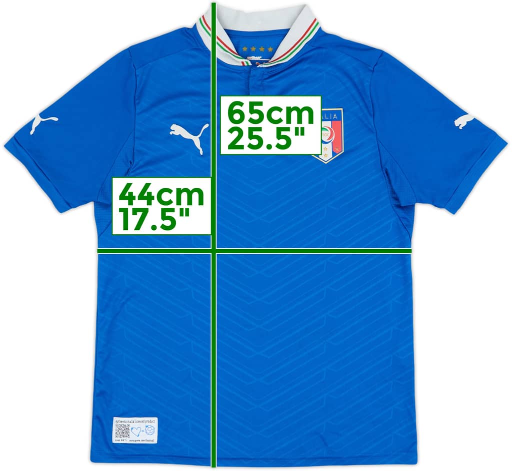 2012-13 Italy Home Shirt - 5/10 - (L.Boys)