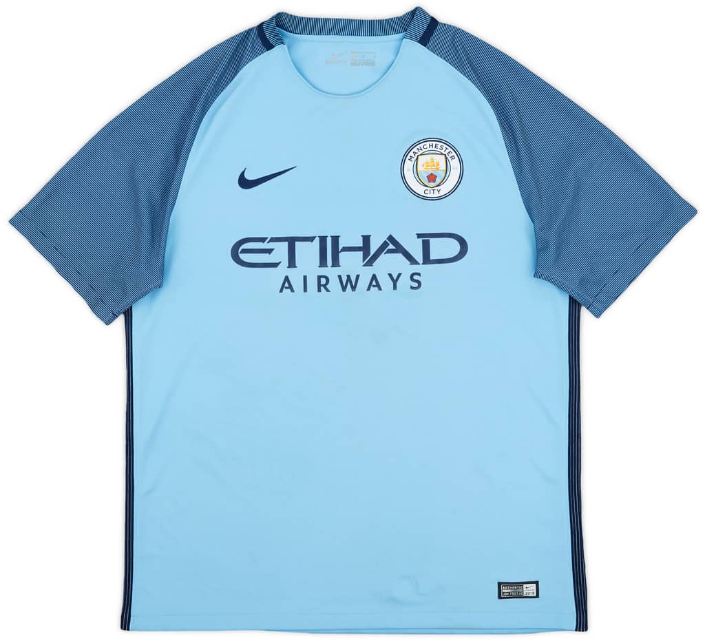 2016-17 Manchester City Home Shirt Kun Aguero #10 - 7/10 - (L)