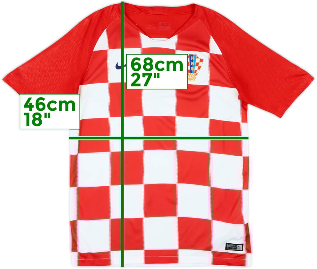 2018-19 Croatia Home Shirt - 8/10 - (XL.Boys)