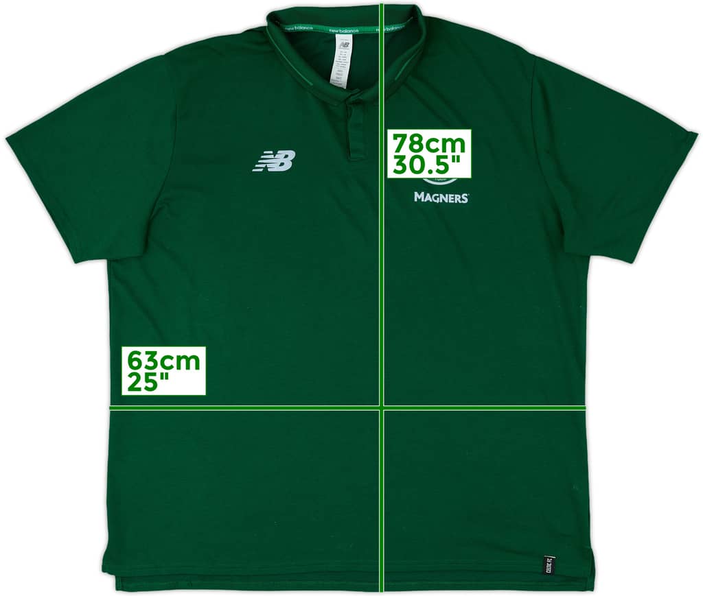 2018-19 Celtic New Balance Polo Shirt - 8/10 - (XXL)
