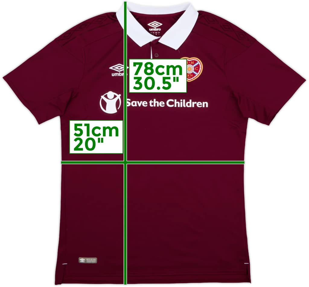 2017-18 Hearts Home Shirt - 8/10 - (L)