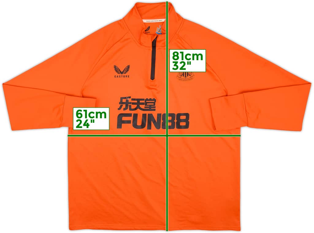 2021-22 Newcastle United Castore 1/4 Zip Training Top - 7/10 - (XXL)