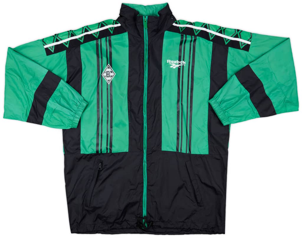 1996-97 Borussia Monchengladbach Reebok Hooded Rain Jacket - 8/10 - (L)