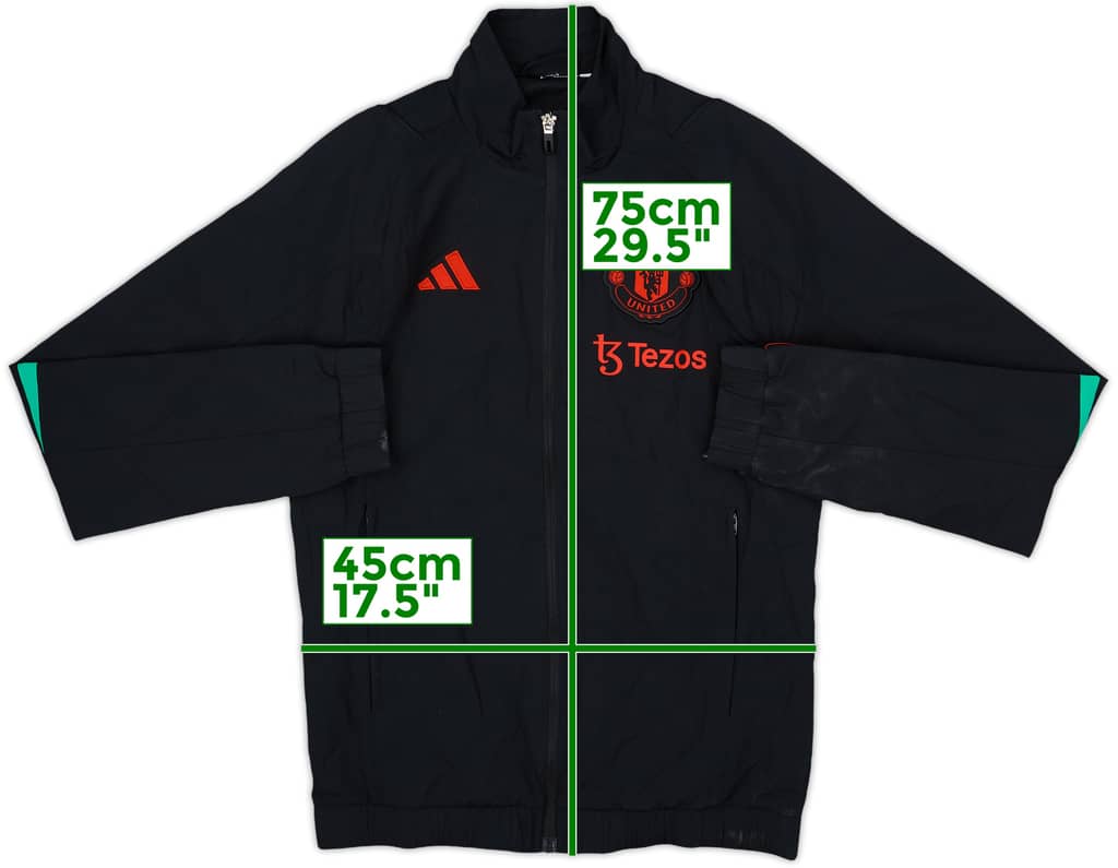 2023-24 Manchester United adidas Hooded Rain Jacket - 8/10 - (XS)