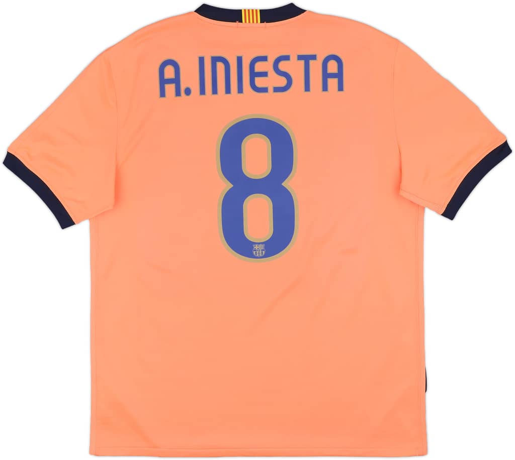 2009-10 Barcelona Away Shirt A.Iniesta #8 - 7/10 - (L)