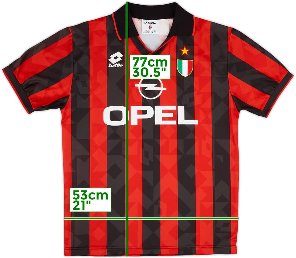 1995-96 AC Milan Home Shirt - 8/10 - (L)