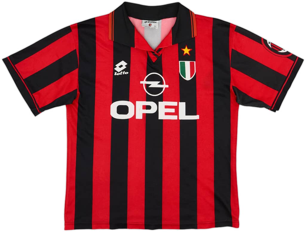 1996-97 AC Milan Home Shirt - 5/10 - (XL.Boys)