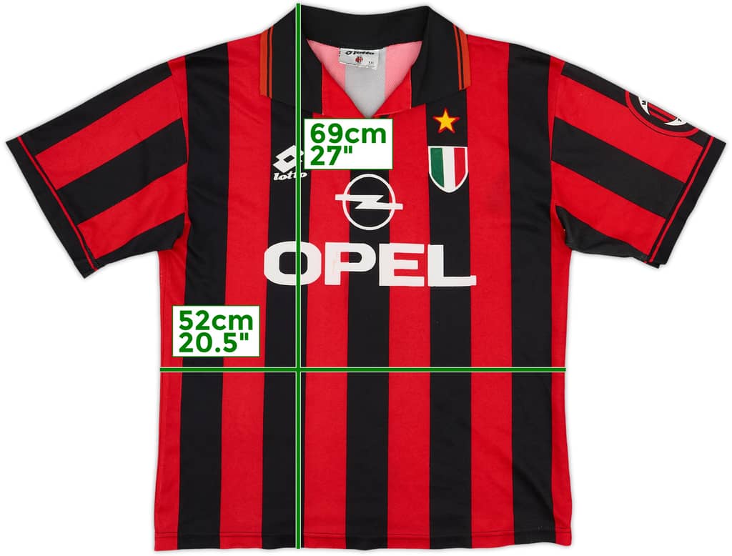 1996-97 AC Milan Home Shirt - 5/10 - (XL.Boys)